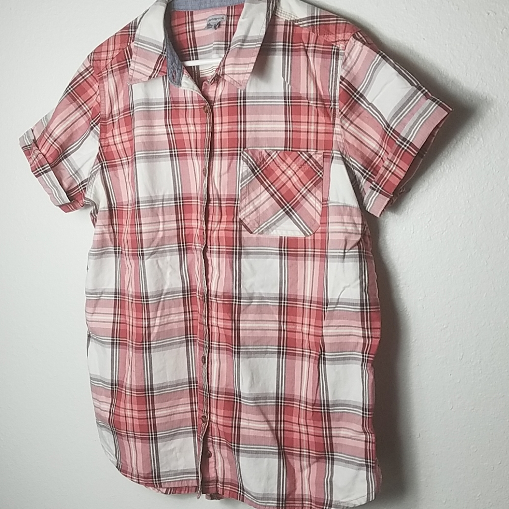 Carhartt Top Pink Plaid Sz XL